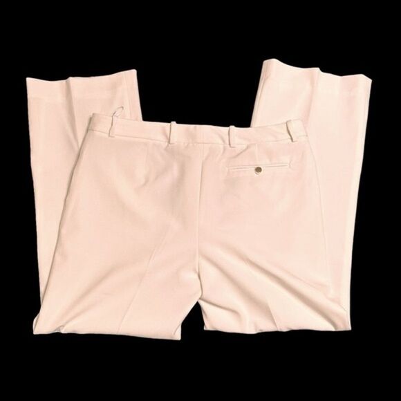 Calvin Klein Wide leg fully lined high waist tailored ivory trousers size 10 - Picture 3 of 14